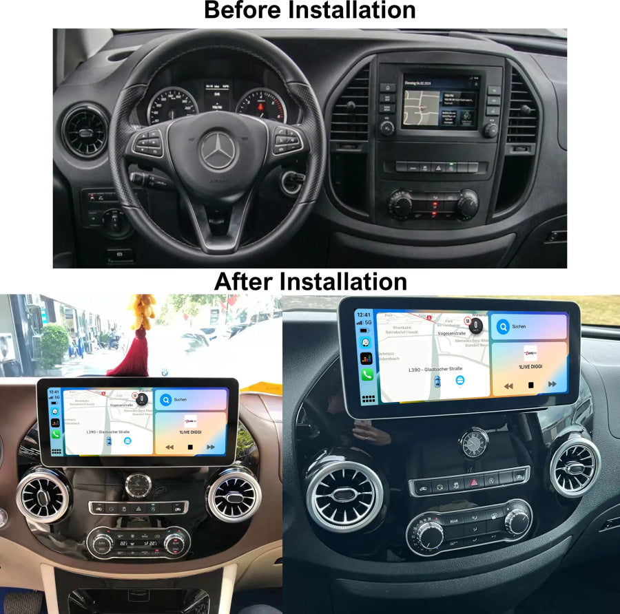 Android Autoradio für Mercedes Benz Vito 2014-2020 mit Wireless CarPlay, Android Auto & DAB+