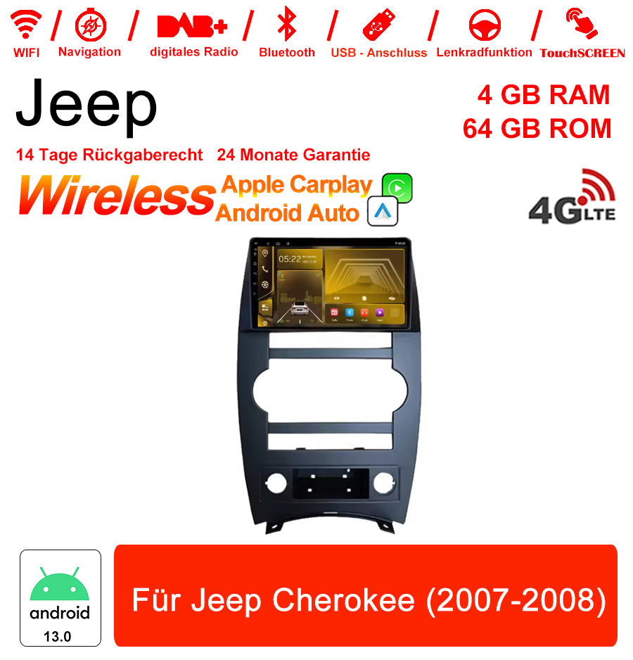 Android Autoradio für Jeep Cherokee 2007-2008 mit Wireless CarPlay und Android Auto