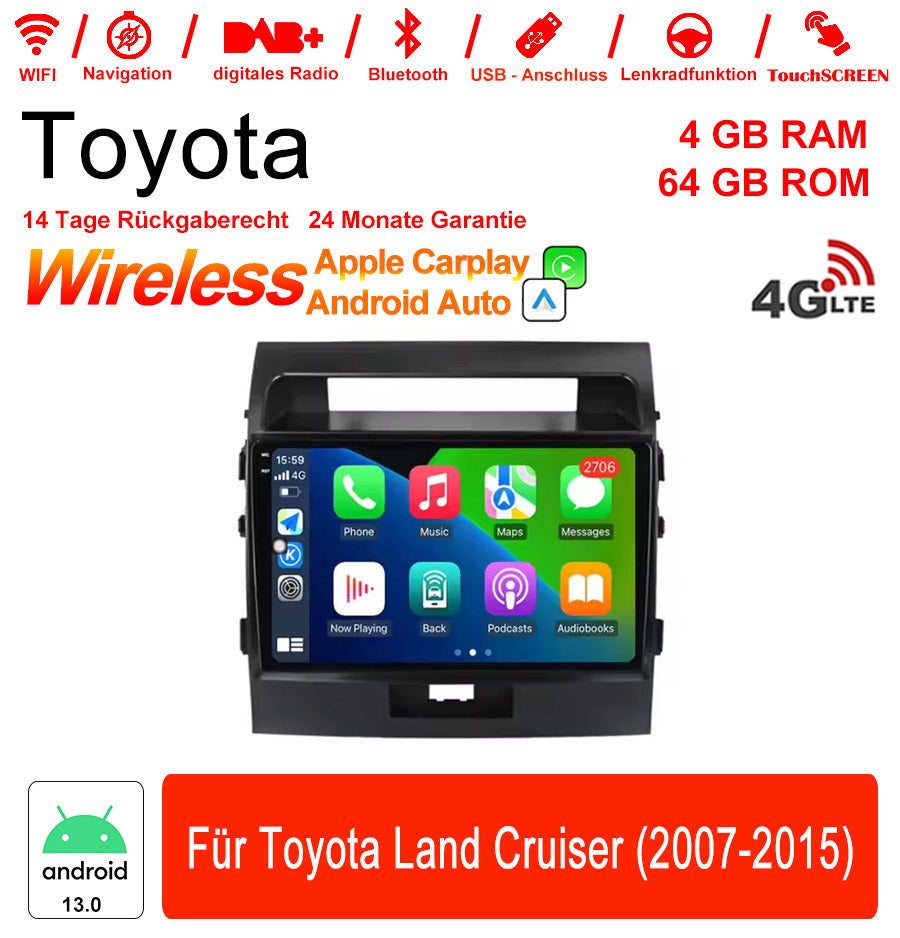 Android Autoradio für Toyota Land Cruiser (2007-2015) mit Wireless CarPlay & Android Auto