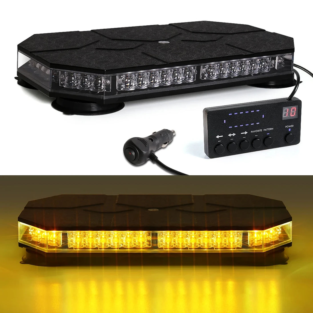Auto-Warnleuchte, 42 LEDs, Dachoberteil, Strobe mit Controller für LKW, Krankenwagen, Schneepflug
