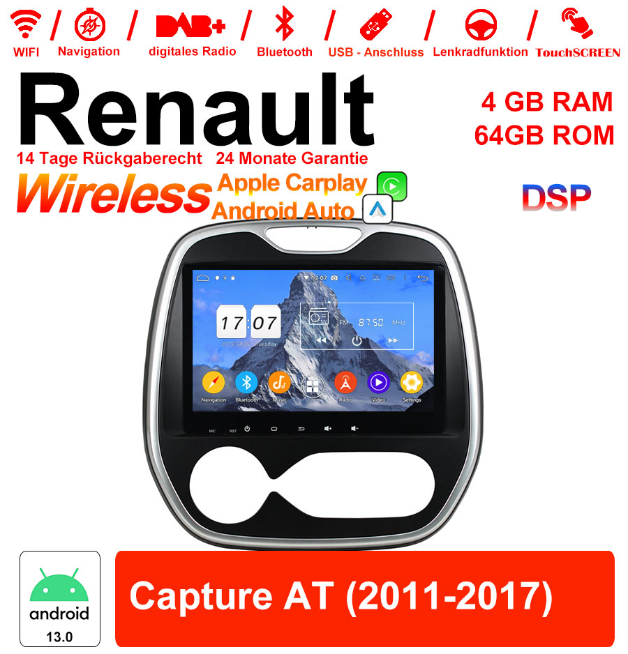 Android Autoradio für Renault Captur 2011–2017 mit Wireless CarPlay & Android Auto
