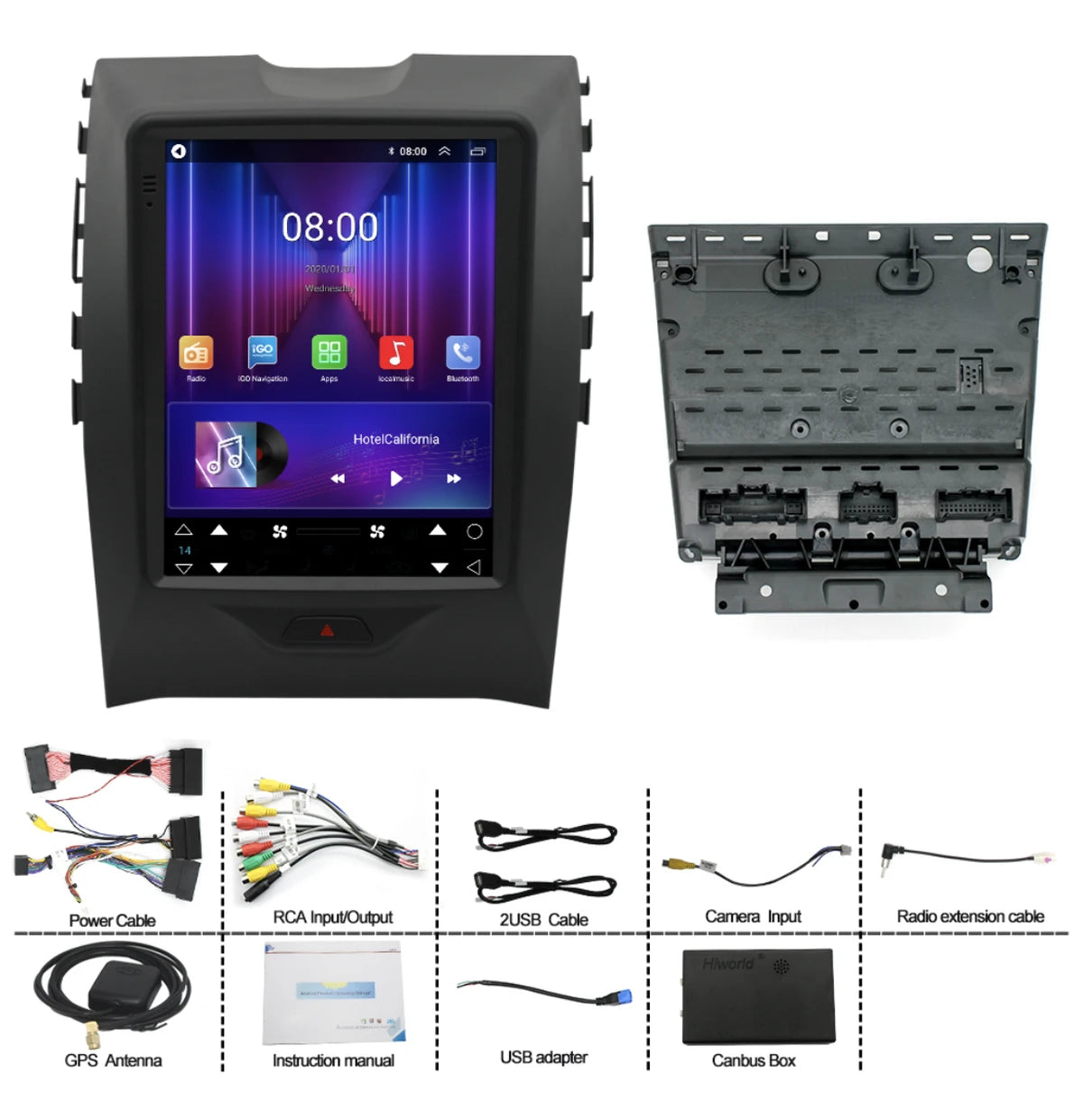 Android Autoradio für Ford S-Max 2.0 TDCi / Ford Edge 2015-2022 mit Wireless CarPlay & Android Auto
