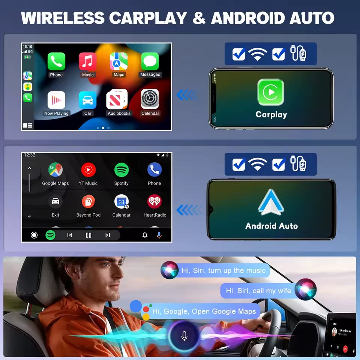 Android Autoradio für VW Caravelle 6 T6 2015-2020 mit Wireless CarPlay & Android Auto