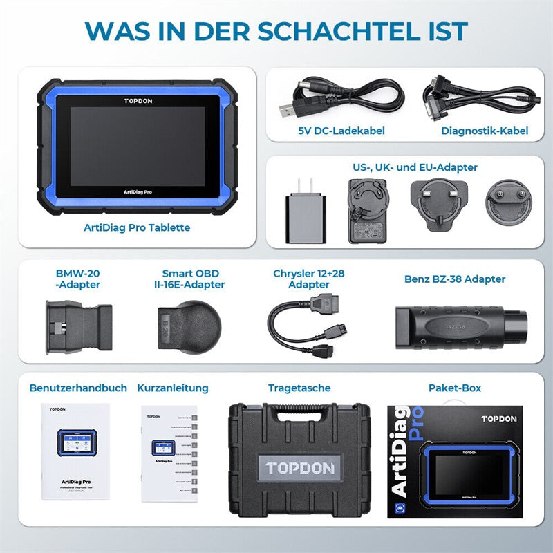 TOPDON ArtiDiag Pro OBD2 Diagnosegerät für Fahrzeugsysteme