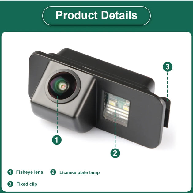 AHD 1080p Rückfahrkamera für Ford Focus Fließheck 2014-2018, Fiesta 2012-2014, Mondeo 2011-2014, S-MAX 2008-2012