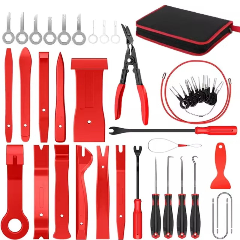 43 stücke Hand Werkzeug Set Hebeln Demontage Werkzeug Innen Tür Clip Panel Trim Dashboard Removal Tool Kit Auto...