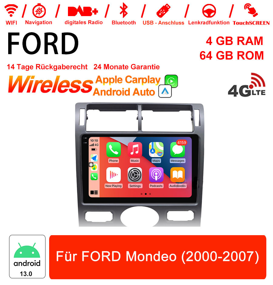 Android Autoradio für Ford Mondeo 2000-2007 mit Wireless CarPlay & Android Auto