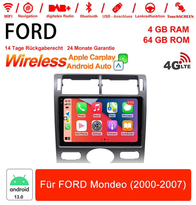 Android Autoradio für Ford Mondeo 2000-2007 mit Wireless CarPlay & Android Auto