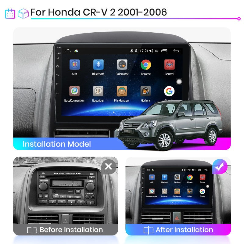 Android Autoradio für Honda CR-V (2001-2006) mit Wireless CarPlay & Android Auto