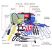 PDR haken werkzeuge Paintless Dent removal tool kit Push Stange Auto Brecheisen Reflektor Board ziehen brücke...