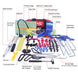 PDR haken werkzeuge Paintless Dent removal tool kit Push Stange Auto Brecheisen Reflektor Board ziehen brücke...