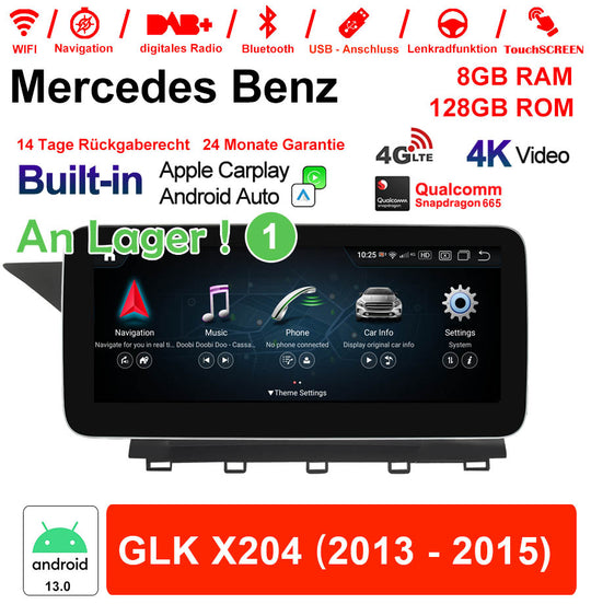 Android Autoradio für Mercedes Benz GLK X204 2013-2015 mit Wireless CarPlay, Android Auto & DAB+