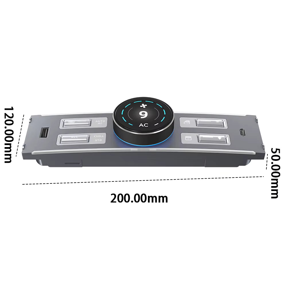 Smart Center Control Expansion Dock Station USB Typ C LCD Intelligenter physischer Knopfknopf für Tesla Model Y Model 3 2021–2024