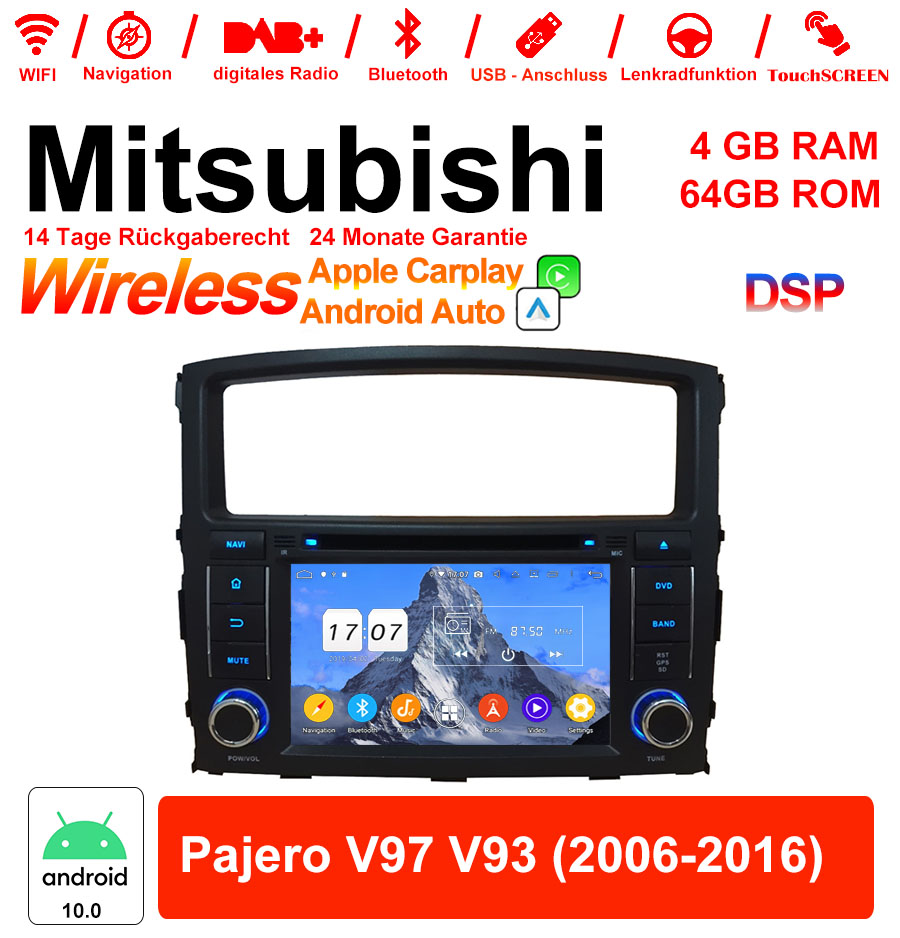 Android Autoradio für Mitsubishi Pajero V97 V93 2006-2016 mit Wireless CarPlay & Android Auto