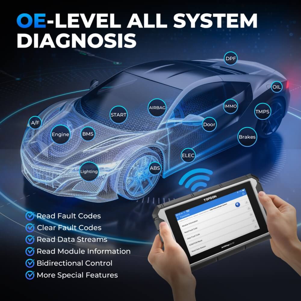 TOPDON Artidiag900BT OBD2 Diagnosegerät für Fahrzeugsysteme