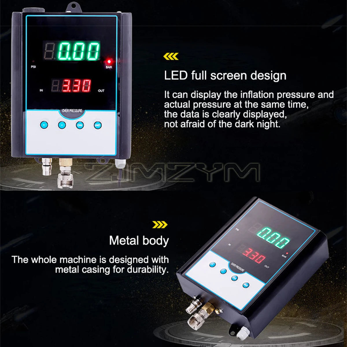 DP-Q03 An der Wand montiertes digitales Reifendruckmessgerät, automatische Reifenfüller-Infationspistole,...