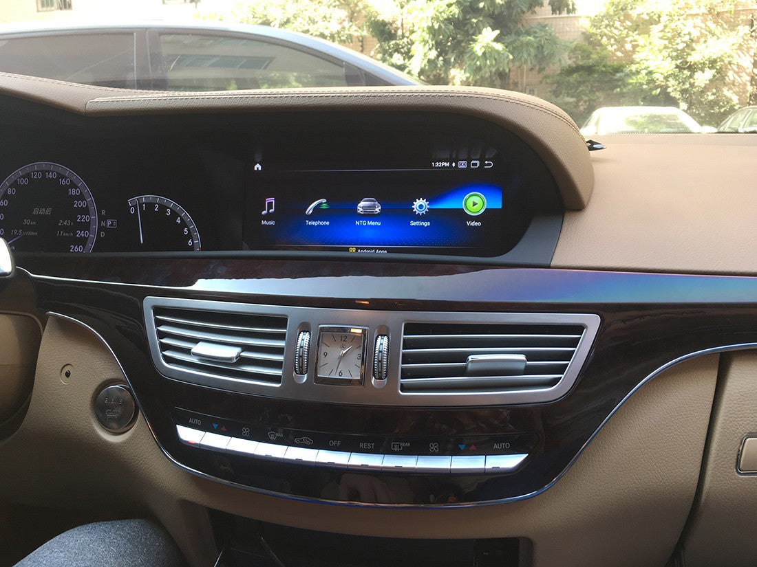 Android Autoradio für Mercedes Benz S-Klasse W221 2006-2013 mit Wireless CarPlay, Android Auto & DAB+