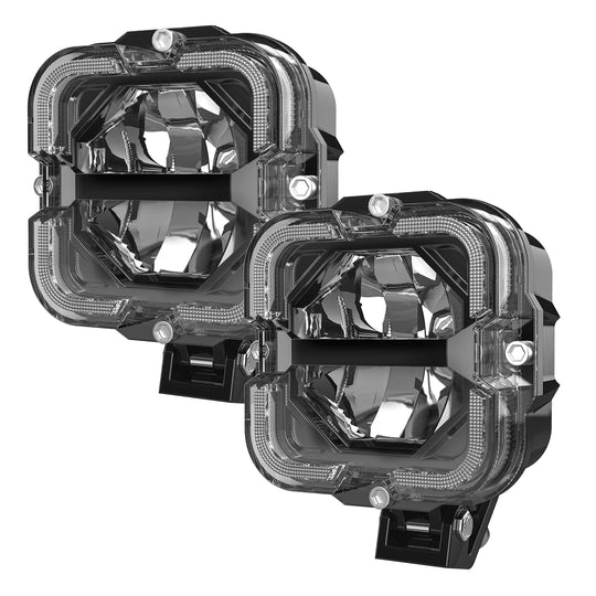 Superhelle LED-Arbeitslichtleiste für Auto, Offroad, LKW, SUV, ATV, Motorrad, Weiß und Bernstein, Drl, 12 V