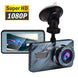 3-in-1 Dashcam mit Rückansicht 1080p HD Nachtsicht