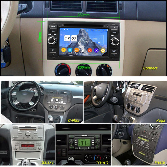 7 Zoll Android Autoradio für Ford Modelle 2003-2011 mit Wireless CarPlay & Android Auto