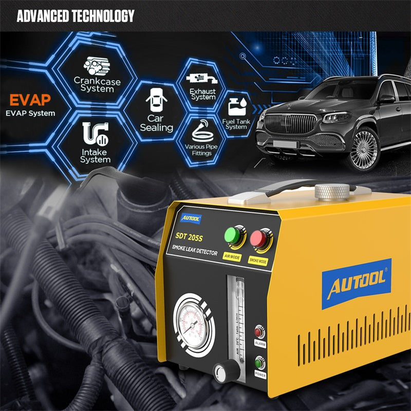 AUTOOL SDT205S Auto Rauch Leck Detektor Rohr Leck Locator Automotive EVAP System Rauch Leckage Analyzer...