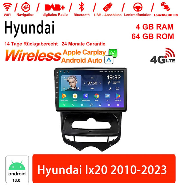 Android Autoradio für Hyundai Ix20 2010-2023 mit Wireless CarPlay & Android Auto