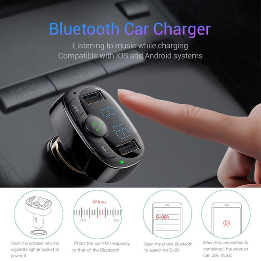 Baseus Auto Ladegerät Handy Freisprechen FM Transmitter Bluetooth Car Kit