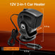 12V/24V Autoheizung & Lüfter | 2-in-1 Defroster & Defogger für Windschutzscheibe | Zigarettenanzünder-Anschluss