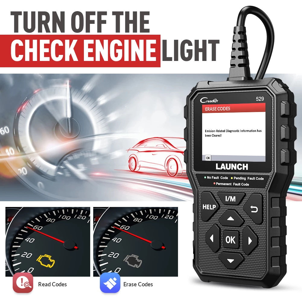 LAUNCH CR529 OBD2 Diagnosegerät für Fahrzeugsysteme