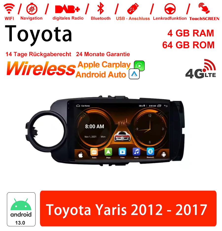 Android Autoradio für Toyota Yaris 2012-2017 mit Wireless CarPlay & Android Auto