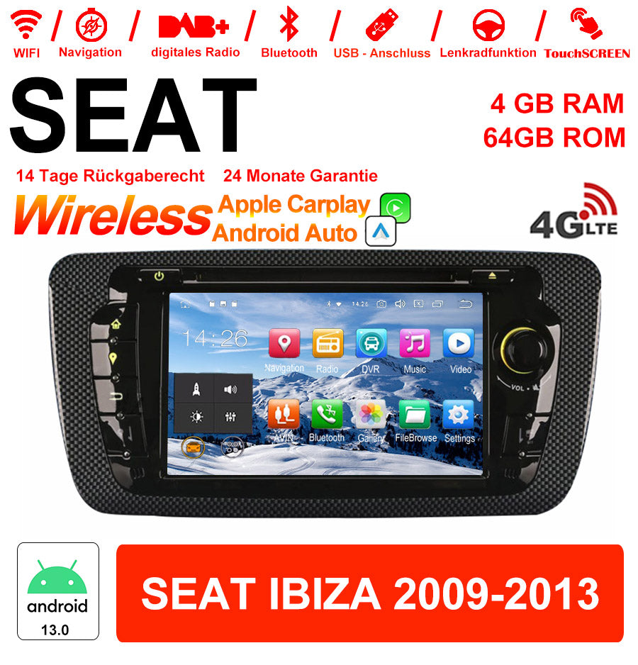 Android Autoradio für SEAT Ibiza 2009-2013 mit WLAN, Navigation und Bluetooth