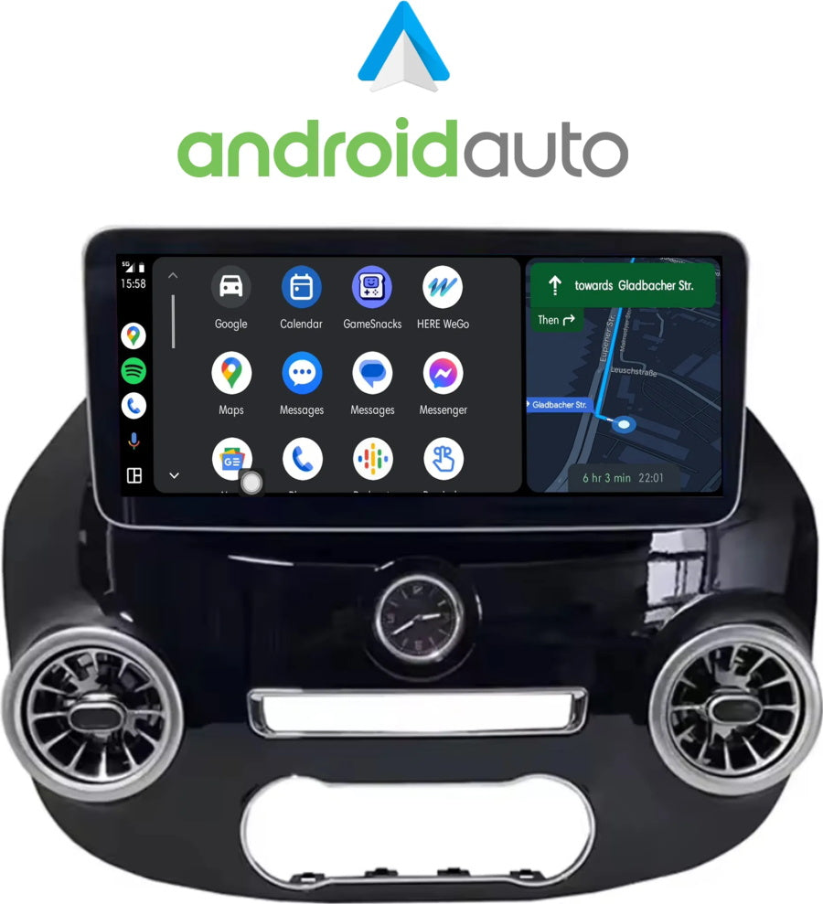 Android Autoradio für Mercedes Benz Vito 2014-2020 mit Wireless CarPlay, Android Auto & DAB+