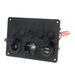 12/24V 5 Gang Blau Led Wippschalter Panel Dual USB Auto Boot Marine Rv Lkw Auf-off