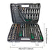 216Pcs Erweiterte Auto Reparatur Mechaniker Werkzeuge 1/4 "3/8" 1/2 "Steckschlüssel Sets Automotive Reparatur...