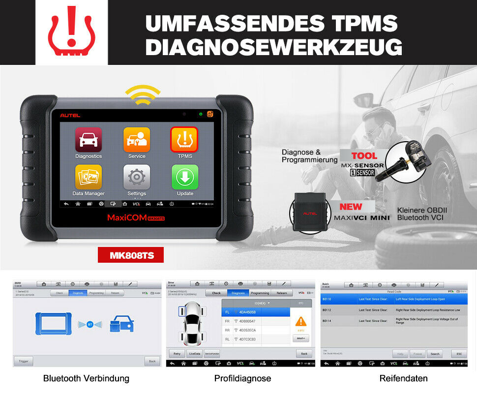 Autel MK808TS TPMS Diagnose- und Programmiergerät