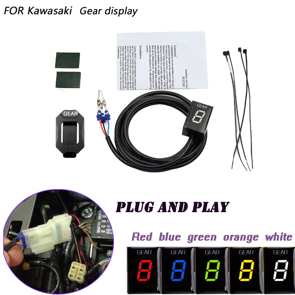 Ganganzeige für Kawasaki ER6N Z1000SX Ninja 300 Z1000 Z800 Z750 versys 650 Z400 Motorrad Ecu Direktmontage 1-6 Geschwindigkeit