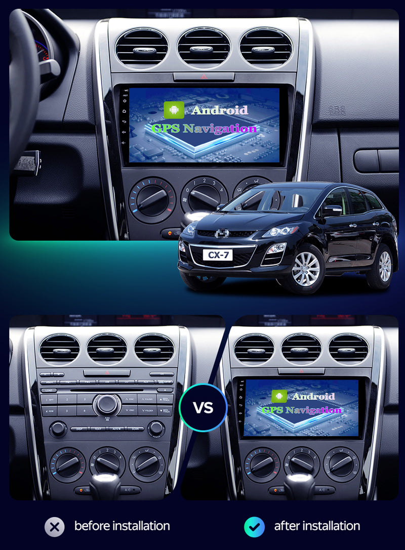 Android Autoradio für Mazda CX-7 2007 mit Wireless CarPlay & Android Auto