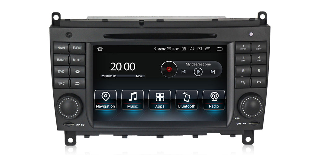 Android Autoradio für Mercedes Benz CLK W209 und CLS W219 2004-2012 mit Wireless CarPlay, Android Auto & DAB+