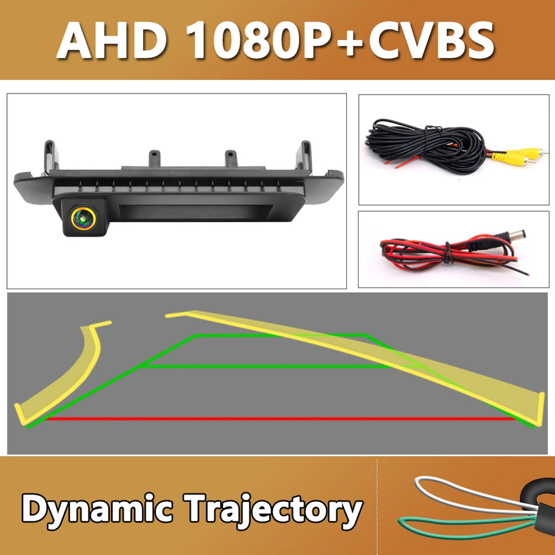 AHD 1080P Rückfahrkamera mit dynamischen Linien für Mercedes-Benz ML, GLA, GLC, GLE, Vito, Viano, A-Klasse