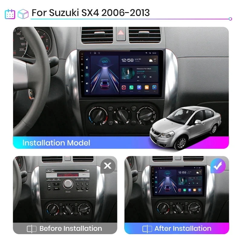 Android Autoradio für Suzuki SX4 2006-2012 mit Wireless CarPlay & Android Auto