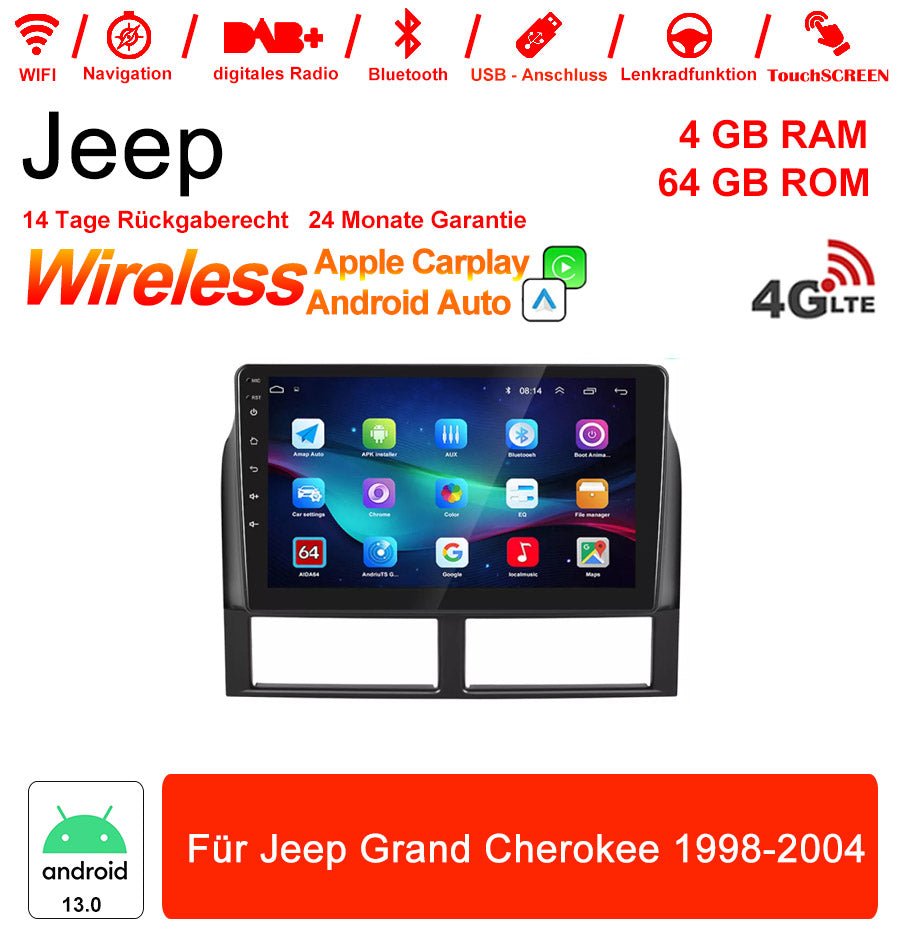 Android Autoradio für Jeep Grand Cherokee (1998-2004) mit Wireless CarPlay & Android Auto