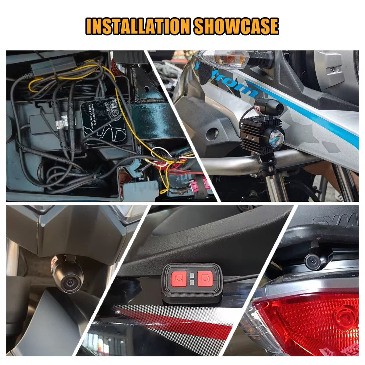 SYS VSYS Dual Motorrad DVR 1080P Action Kamera Recorder Vorne und Rückspiegel Wasserdichte
