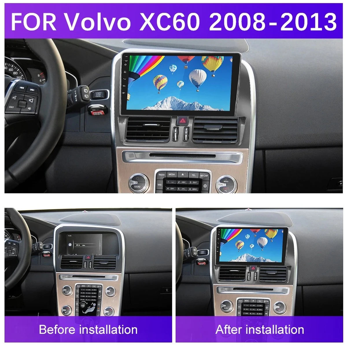 Android Autoradio für Volvo XC60 2008-2013 mit Wireless CarPlay & Android Auto