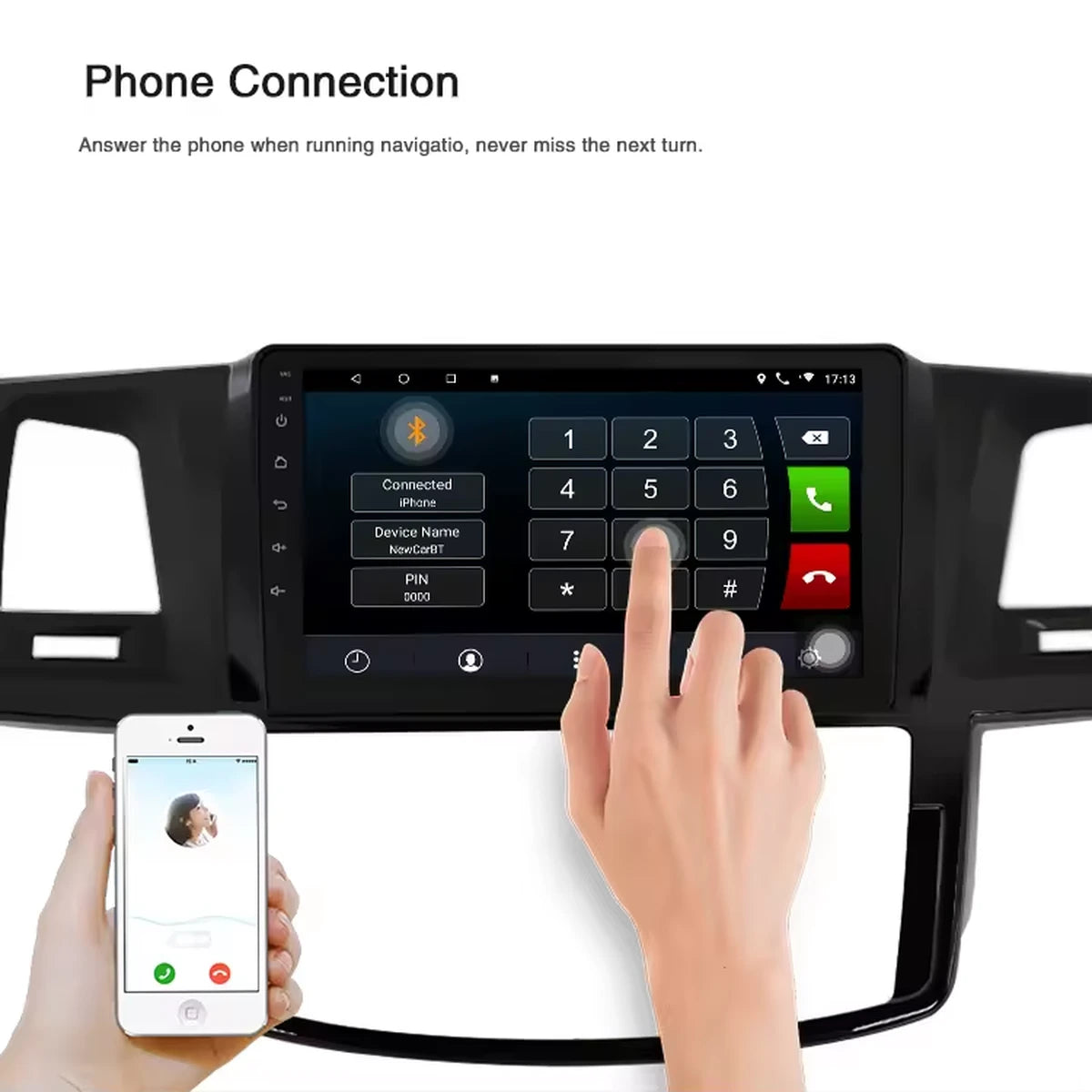 Android Autoradio für Toyota Hilux 2007-2015 mit Wireless CarPlay & Android Auto