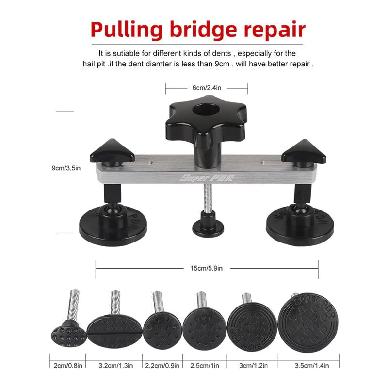 PDR haken werkzeuge Paintless Dent removal tool kit Push Stange Auto Brecheisen Reflektor Board ziehen brücke...