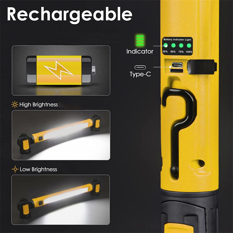 Superhelles magnetisches Arbeitslicht, eingebauter 5200-mAh-Akku, Unterhauben-Arbeitslampenbalken für...