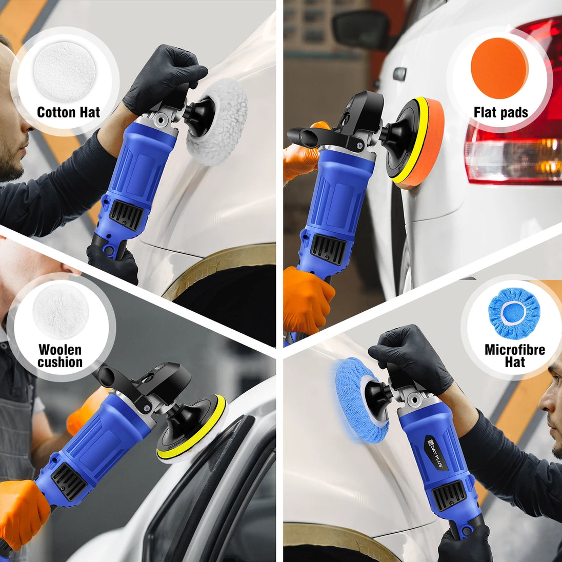 Autopolierer und Puffer, Elektroauto-Poliermaschine mit 6 variablen Geschwindigkeiten, 150–180 mm...