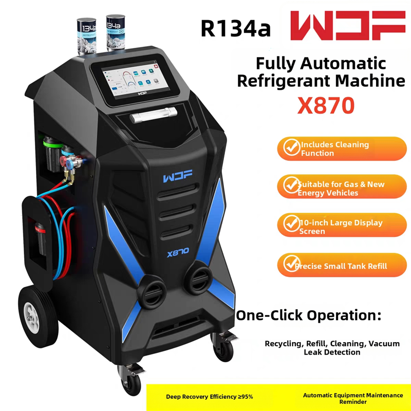 WDF X870 Vollautomatische R134a-Kältemittel-Rückgewinnungs- und -Befüllanlage für Klimaanlagen mit Kleindosen