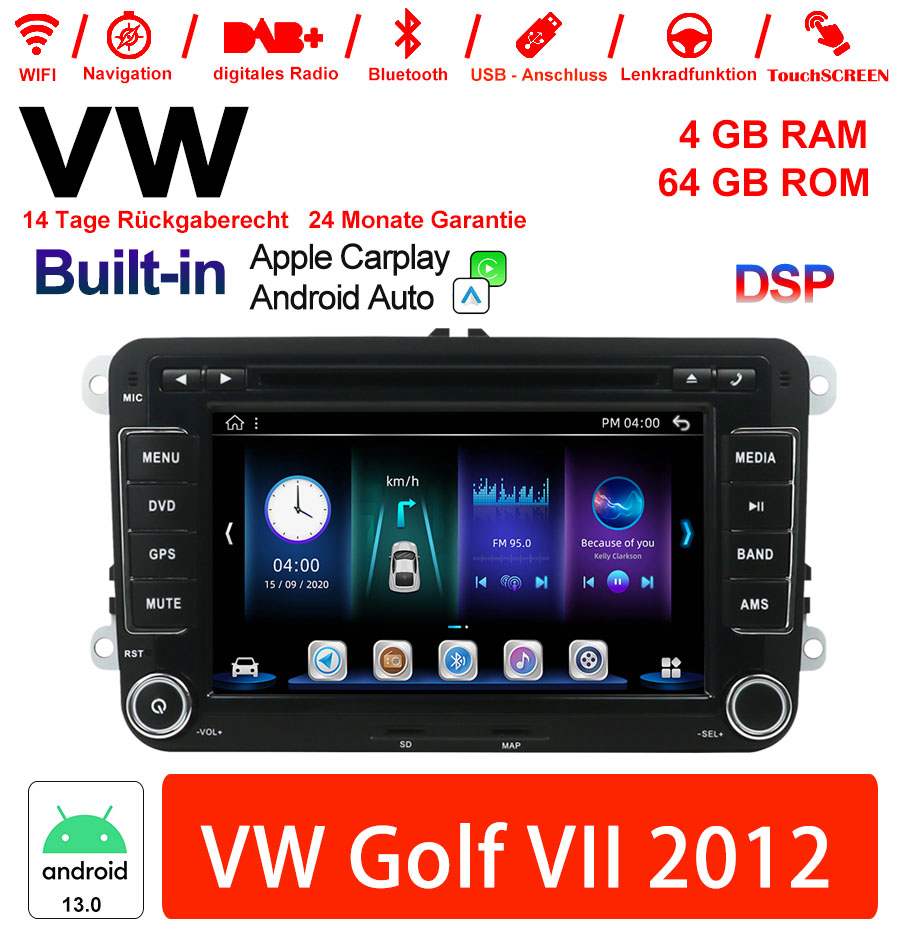 Android Autoradio für VW Golf VII 2012 mit Wireless CarPlay & Android Auto