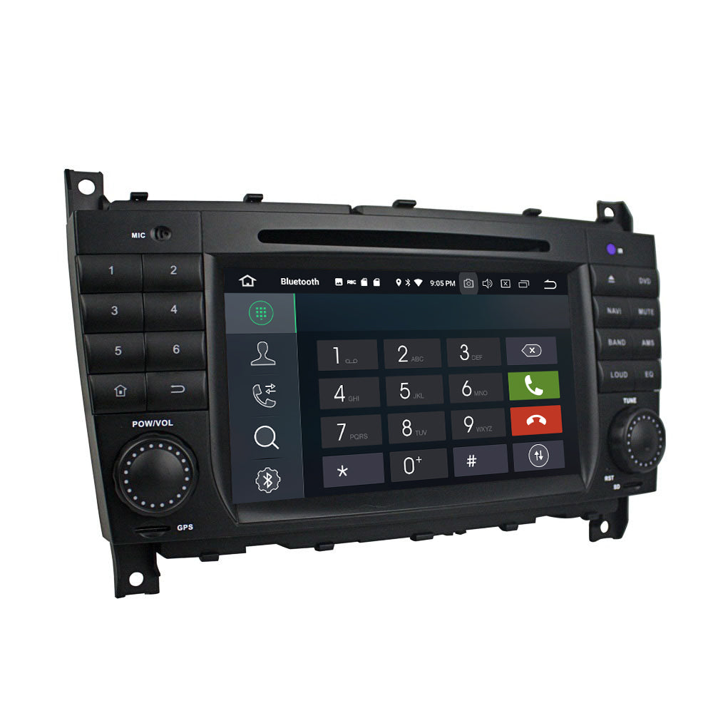 Android Autoradio für Mercedes Benz CLK W209, C-Klasse W203/C180/C200/C220/C230/C240/C250/C270/C280/C300/C320/C350 und G-Klasse W463 2004-2008 mit Wireless CarPlay, Android Auto & DAB+